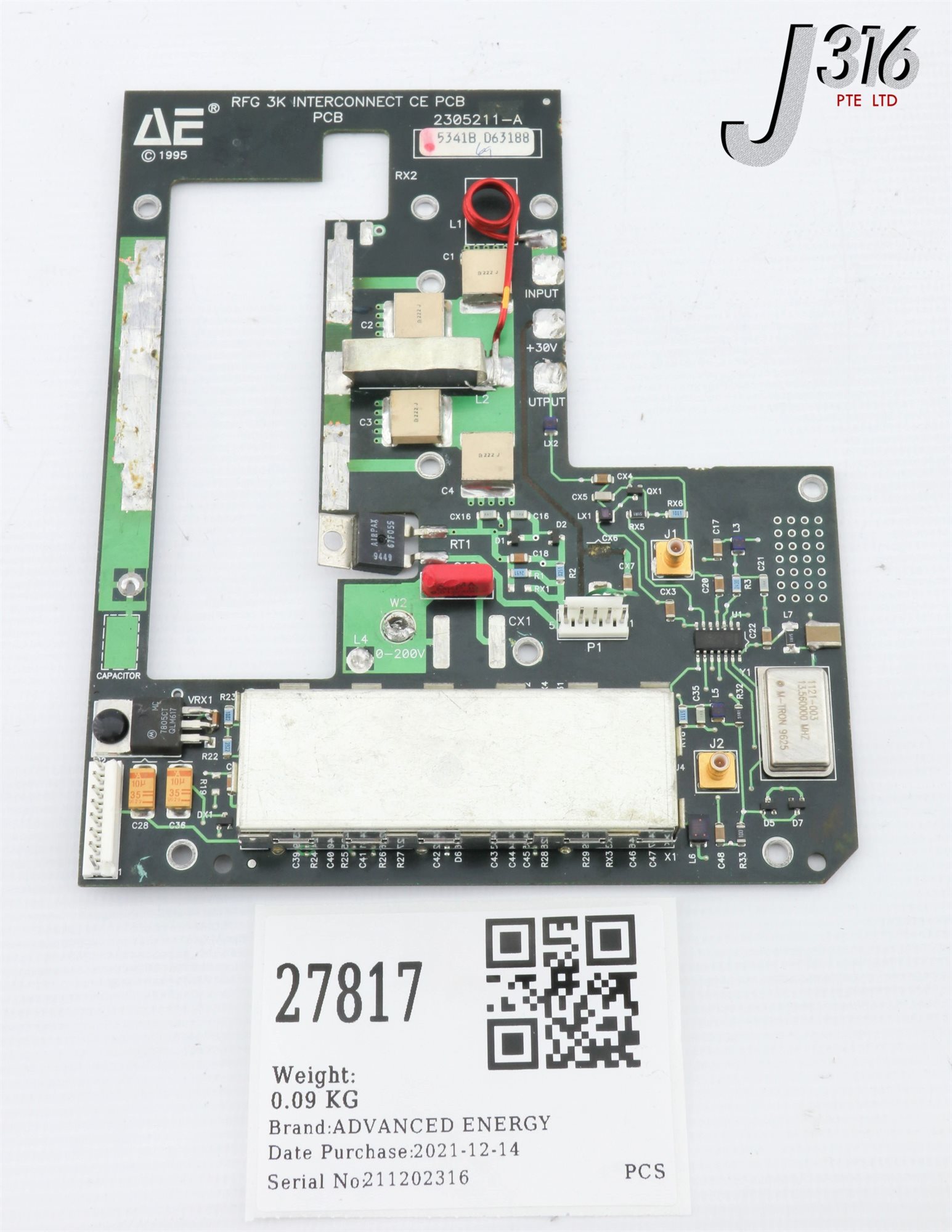 TK 27817 ADVANCED ENERGY PCB, RFG 3K INTERCONNECT CE (PARTS) 2305211